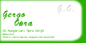 gergo opra business card