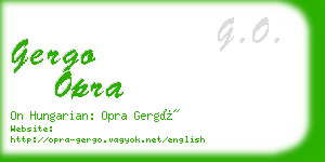 gergo opra business card